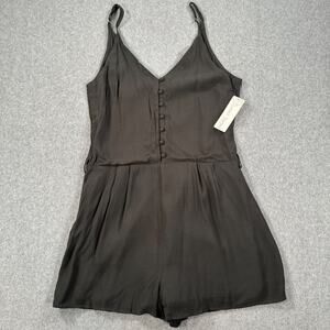 les soeurs Lizard Thicket Romper Women's Medium Olive Green V-Neck Shorts New